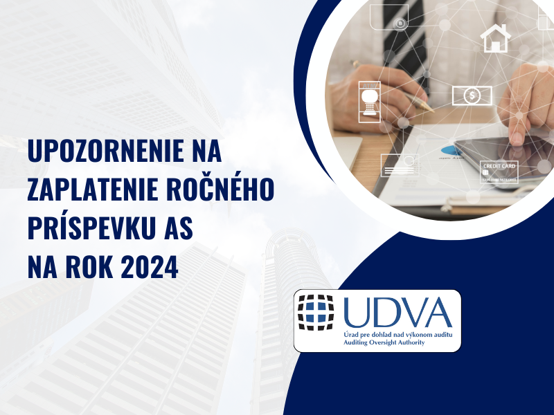 Upozornenie na zaplatenie ročného príspevku AS na rok 2024